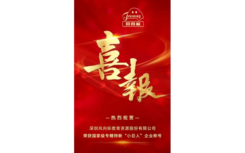 喜報!風(fēng)向標(biāo)榮獲國家級專精特新“小巨人”企業(yè)榮譽(yù)稱號